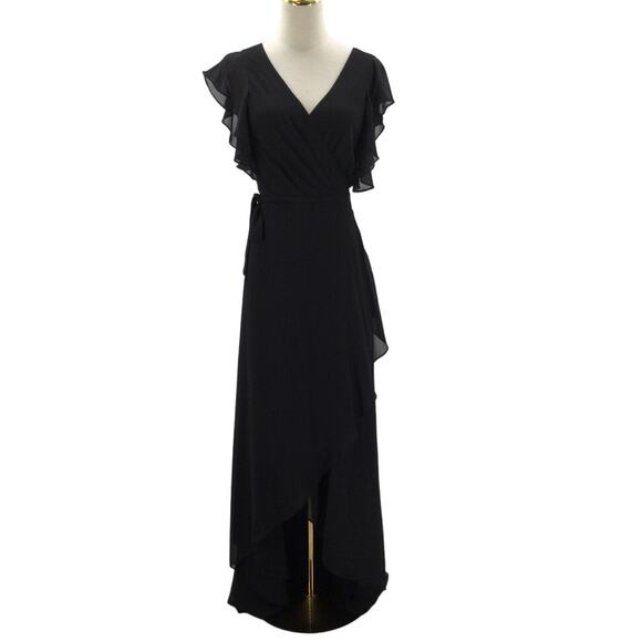 Lulu's XL Ravishing Charm Black Ruffled Wrap High-Low Maxi Dress
NEW B69 - Picture 3 of 10